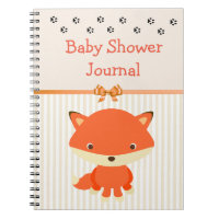 Baby Shower Notebook Journal, Forest Animal Theme