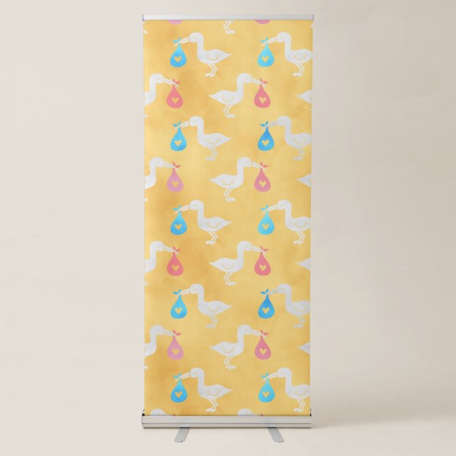 Baby Shower Or Baby Announcement Retractable Banner (Front)