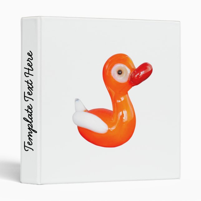 Baby Shower Orange duckling 3 Ring Binder (Front/Spine)