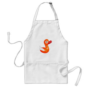 Baby Shower Orange duckling Adult Apron