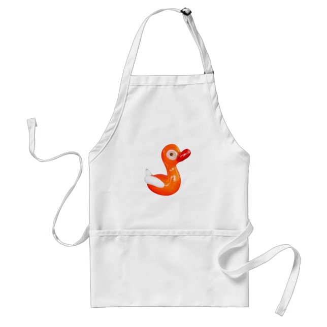 Baby Shower Orange duckling Adult Apron (Front)