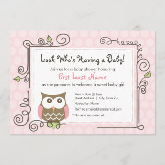 Baby Shower Owl Invite