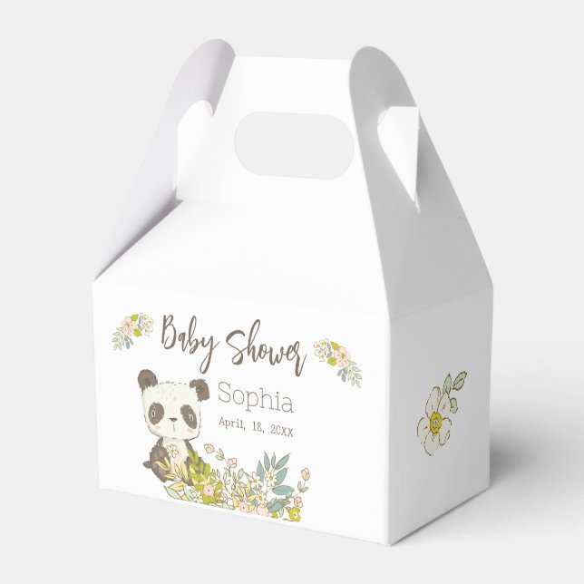Baby Shower Panda Favor Boxes (Front Side)