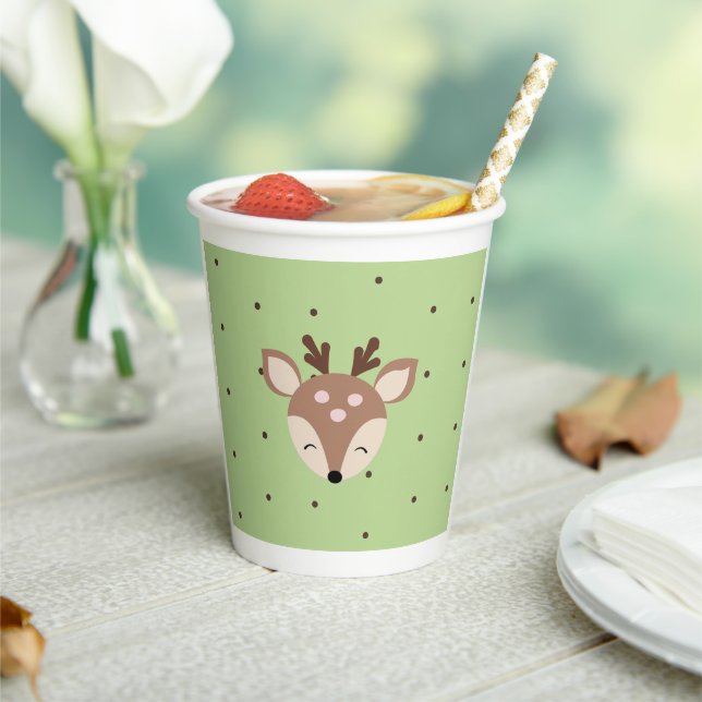 Baby Shower Paper Cases, Forest Animals Cups (Insitu)
