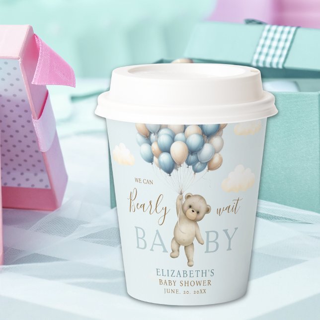 Baby Shower Paper Cups – Bear & Balloons  (Creator Uploaded)