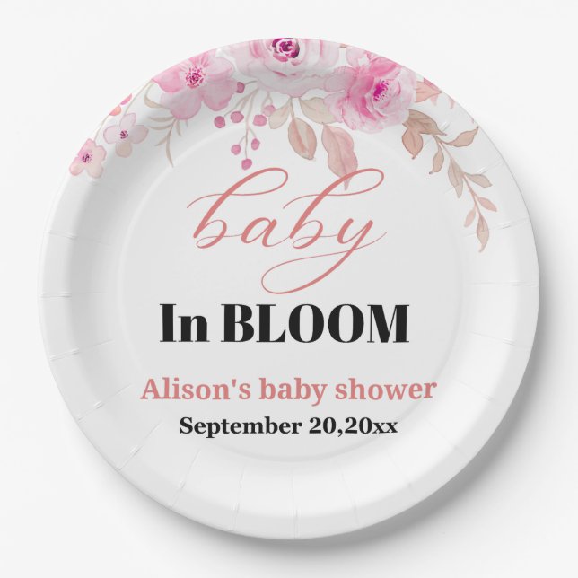 Baby shower paper plate (Front)