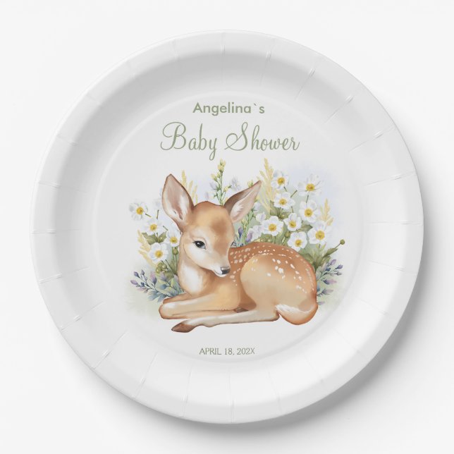 Baby Shower Paper Plate  (Front)