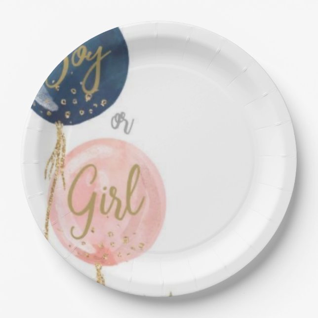 Baby shower paper plate  (Front)