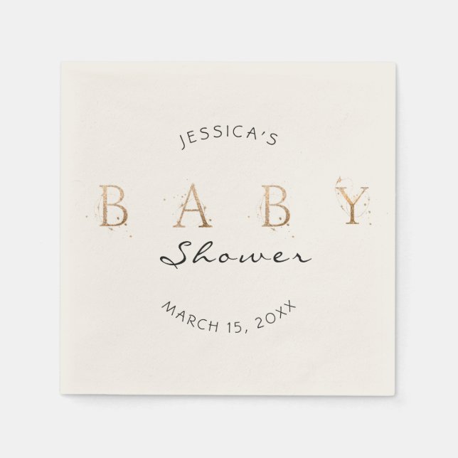 Baby Shower Paper Plates Napkins (Front)