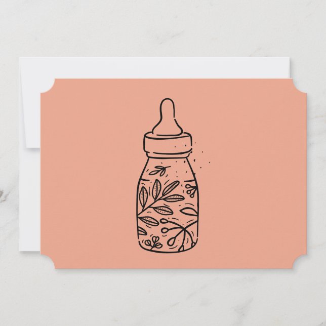 Baby Shower Party Baby Bottle Invitation (Front)
