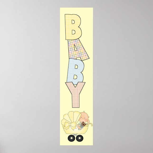 Baby Shower Party Banner or Door Poster (Front)