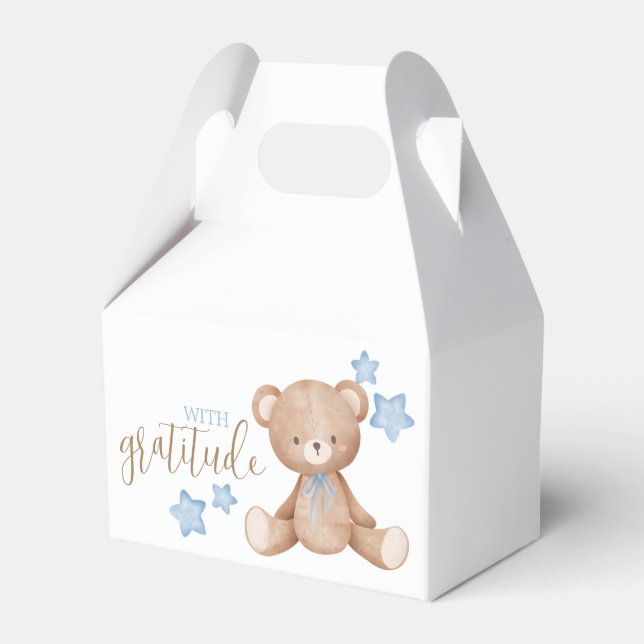Baby Shower Party Favor Box - Bear Theme (Front Side)