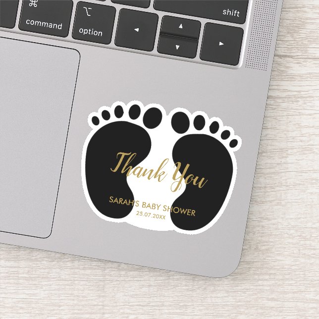 Baby shower party favor thank you sticker (Detail)
