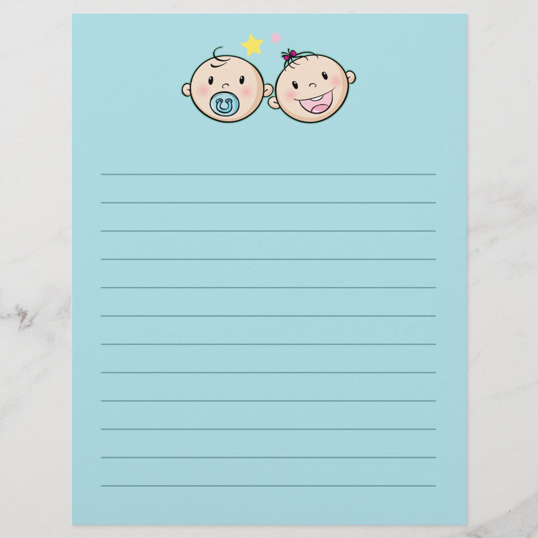 BABY SHOWER Party Games Letterhead Zazzle