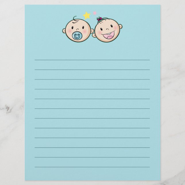 BABY SHOWER | Party Games  Letterhead (Front)