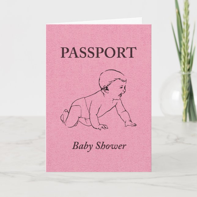 Baby Shower Passport Invitation (Front)