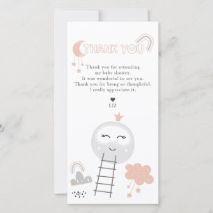Baby Shower Pathway to the Moon Thank You Card