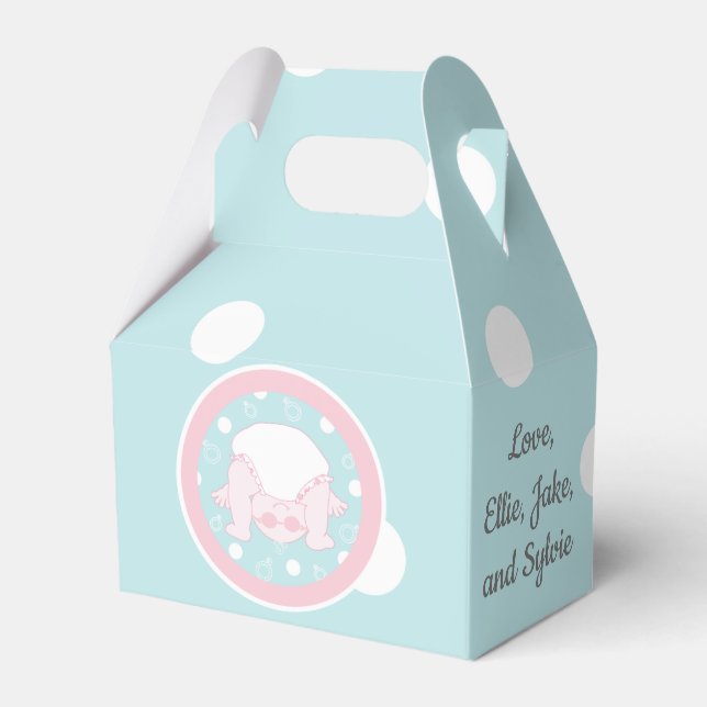 Baby Shower Peek A Boo Baby Favor Boxes (Front Side)