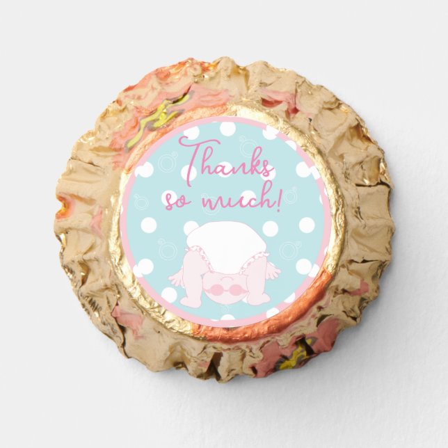 Baby Shower, Peek-a-Boo Labels Reese's Peanut Butter Cups (Front)