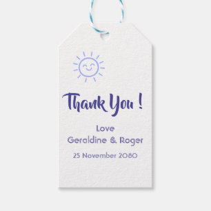 Baby Shower personalised Thank you Gift Tags