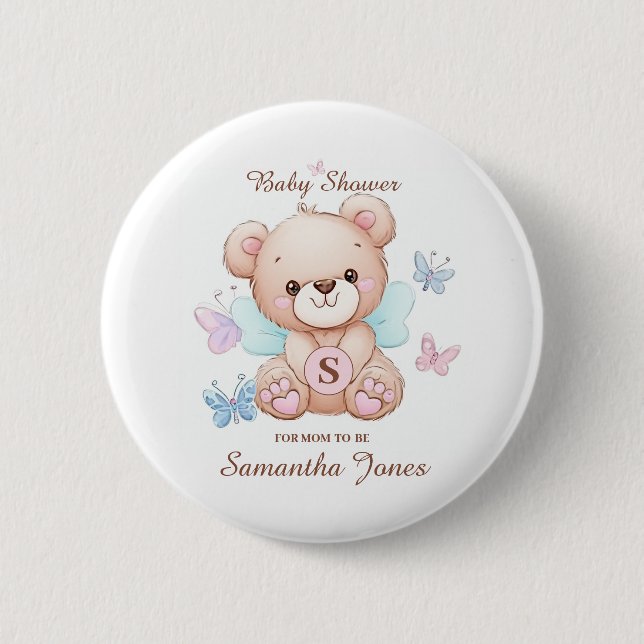 Baby Shower Personalized Button (Front)