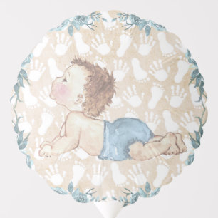Baby Shower Personalized Custom Boy Balloon