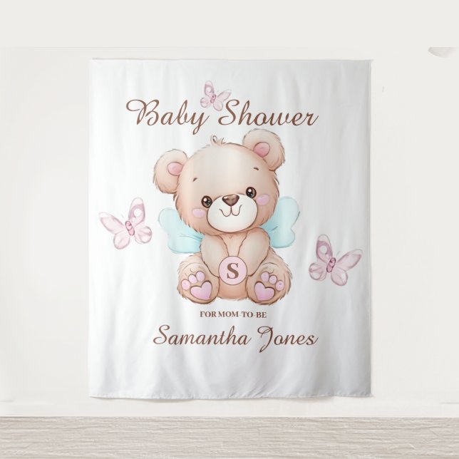 Baby Shower Personalized Tapestry (Front)