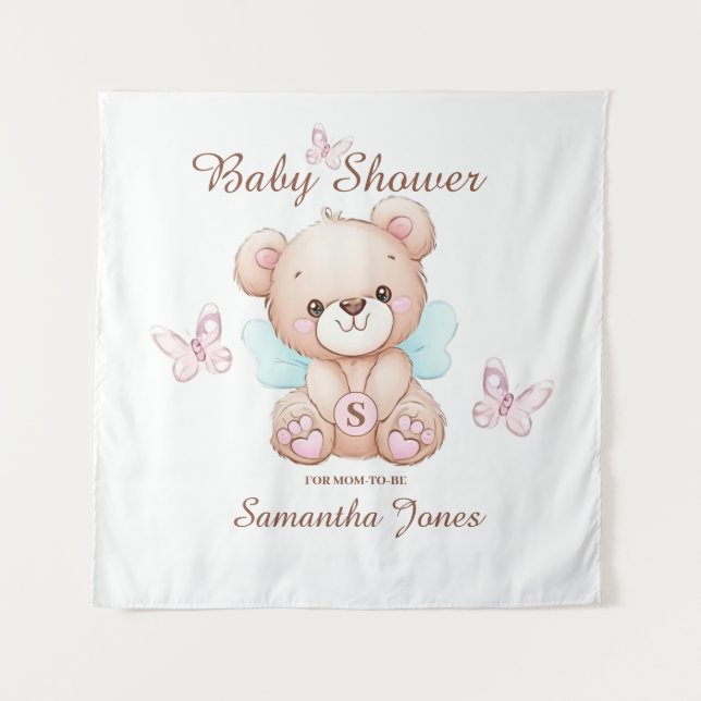 Baby Shower Personalized Tapestry (Front)