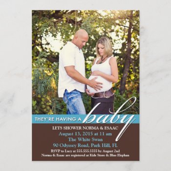 Baby Shower Photo Flat Invitation by all_items at Zazzle