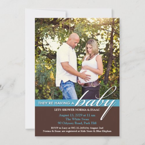 Baby Shower Photo Flat Invitation