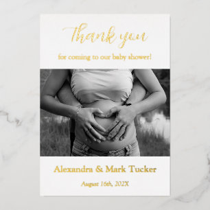 Baby shower Photo Foil Invitation