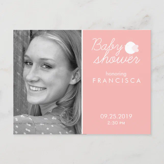 Baby Shower Photo Invitations with Bird Postcards Zazzle