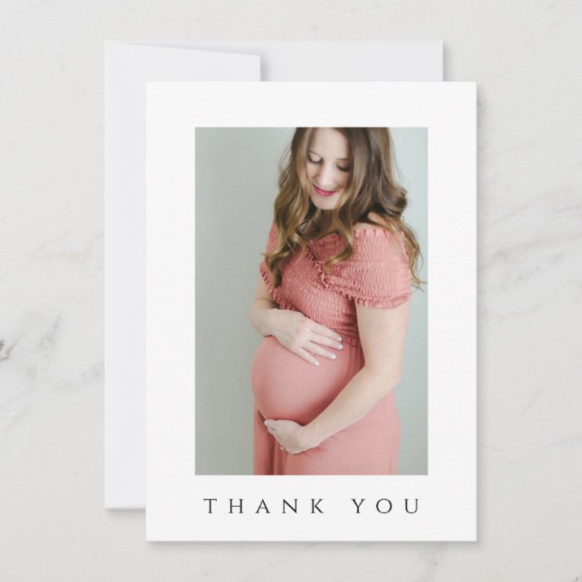 baby shower photo thank you card (Front)