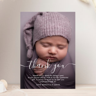 Baby Shower Photo Thank You Cards Custom