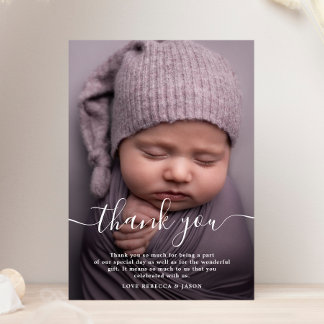 Baby Shower Photo Thank You Cards Custom 