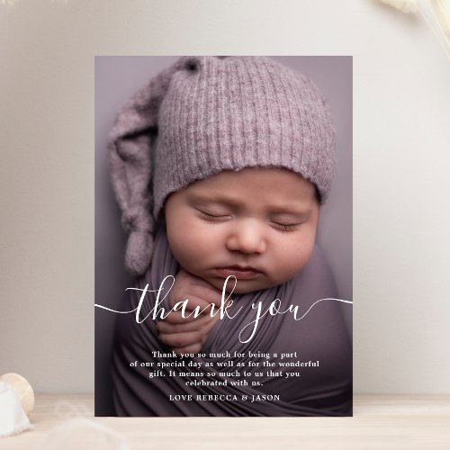 Baby Shower Photo Thank You Cards Custom 