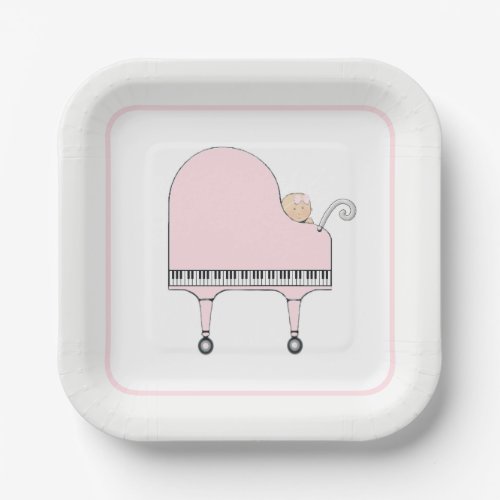Baby Shower Piano Music Paper Plates
