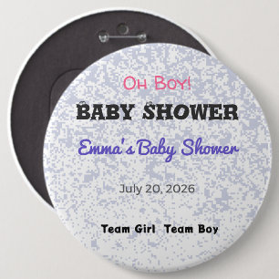Baby Shower Pin Team Girl Team Boy Favor