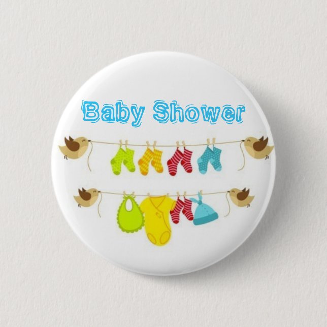 Baby Shower Pinback Button (Front)