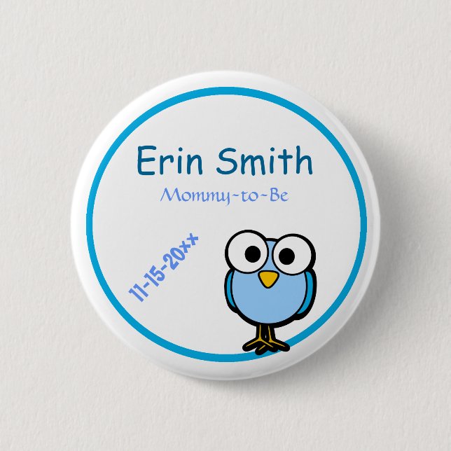 Baby Shower Pinback Button (Front)