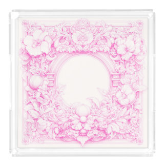 Baby Shower, Pink, Acrylic Tray