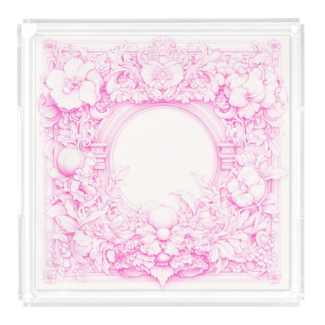 Baby Shower, Pink, Acrylic Tray (Front)