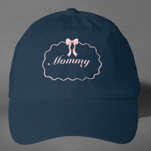 Baby Shower Pink Bow Girl Coquette Mommy Custom Hat
