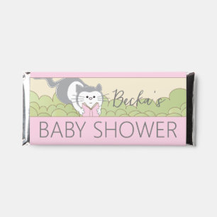 Baby Shower Pink Build a Library Hershey Bar Favors