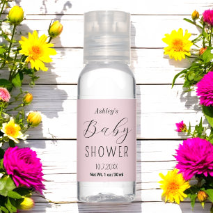 Baby Shower Pink Elegant Hand Sanitizer
