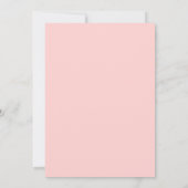 Baby Shower Pink Floral White Gold Invite P (Back)