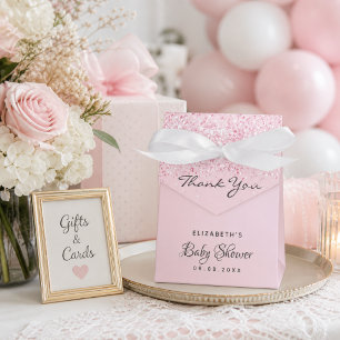Baby Shower pink girl thank you Favor Boxes