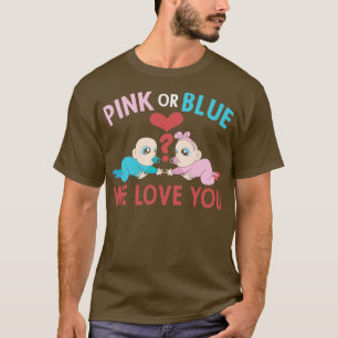 Baby Shower Pink Or Blue Gender Reveal Party T-Shirt