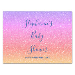 Baby Shower Pink Purple Glitter Custom Cute 2021 Tissue Paper