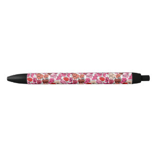 Baby shower pink red cute pattern pen